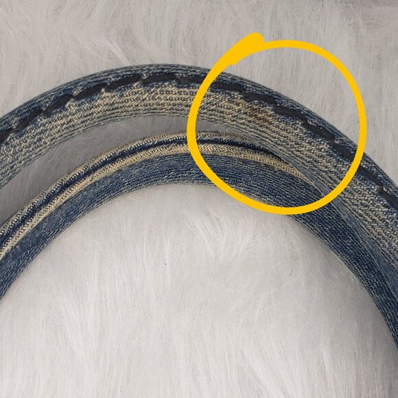 Prada Two-Way Canapa Tote - Blue Denim w/ Original Crossbody Strap & COA - Picture 11 of 17